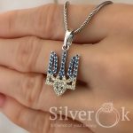 Підвіска Тризуб з фіанітами 32094/4 - Зображення 2