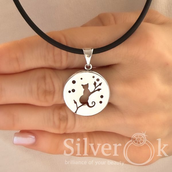 Кругла підвіска з Образом Кішки 34094 - Зображення 2