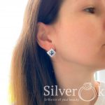 Сережки з квадратами 82052 - Зображення 2