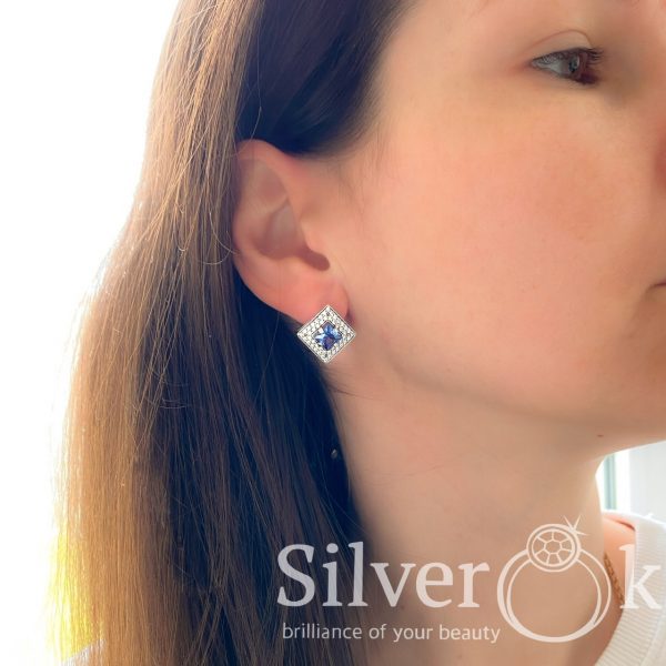 Сережки з квадратами 82052 - Зображення 2