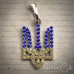 Підвіска Тризуб з фіанітами 32094/4 - Зображення 3