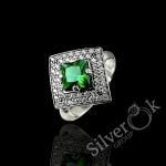 Каблучка з квадратним фіанітом 81052