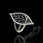 Каблучка Лист з фіанітами 81085