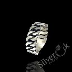 Широка каблучка з Елементом Ланцюга 81092