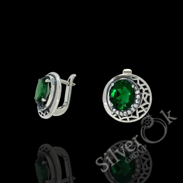 Круглі сережки 82049 - Зображення 1