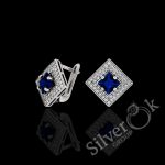 Сережки з квадратами 82052 - Зображення 3