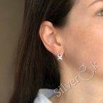 Ніжні сережки квіточки 82061 - Зображення 2