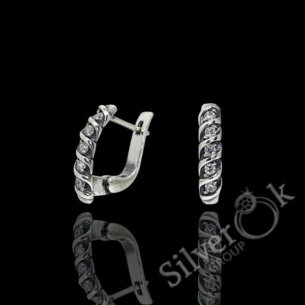 Сережки у вигляді Косички 82064 - Зображення 1