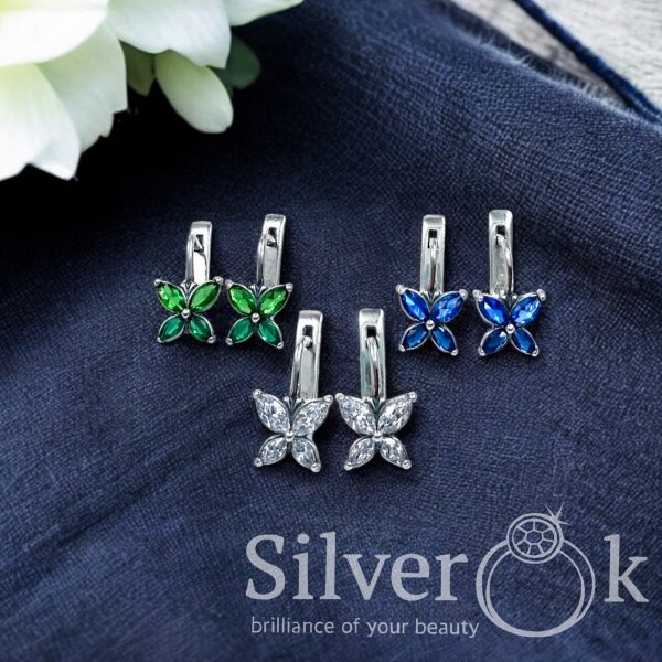 Сережки Метелики 82068 - Зображення 2