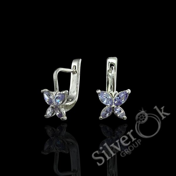 Сережки Метелики 82068 - Зображення 6