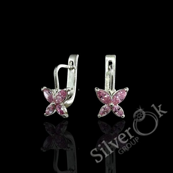 Сережки Метелики 82068 - Зображення 5
