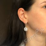 Сережки з великим фіанітом 82073 - Зображення 2