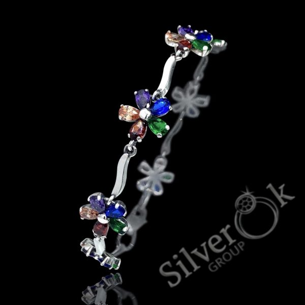 Браслет з квіточками 84075 - Зображення 3