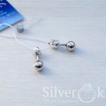 Сережки Кульки з закруткою 23075 - Зображення 3