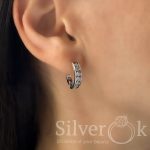 Сережки з доріжкою з фіанітів 22021 - Зображення 2