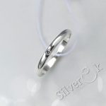 Вузька каблучка з фіанітом 11000/1 - Зображення 3