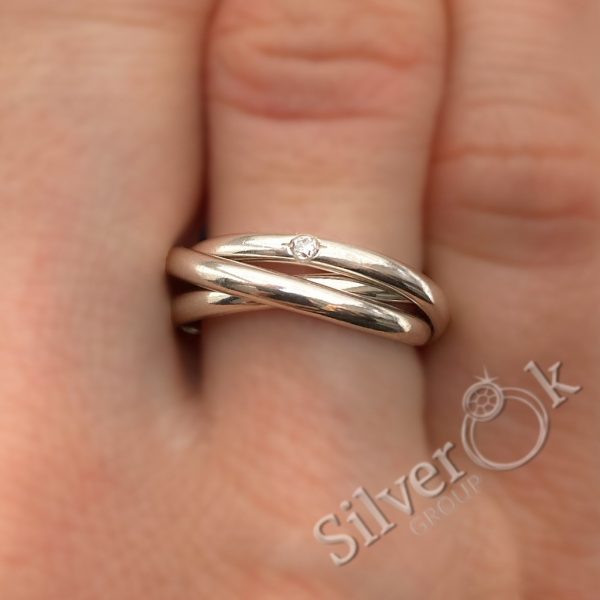 Каблучка Трініті з фіанітом 11000/2 - Зображення 2