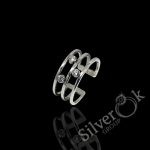 Фалангова каблучка з фіанітами 12067