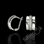 Сережки з доріжкою фіанітів 20414