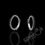 Маленькі сережки конго з фіанітами 23099 - Зображення 8