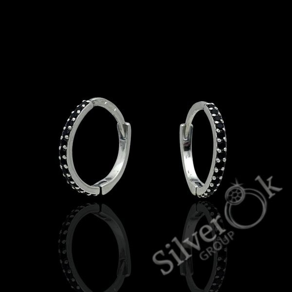 Маленькі сережки конго з фіанітами 23099 - Зображення 8