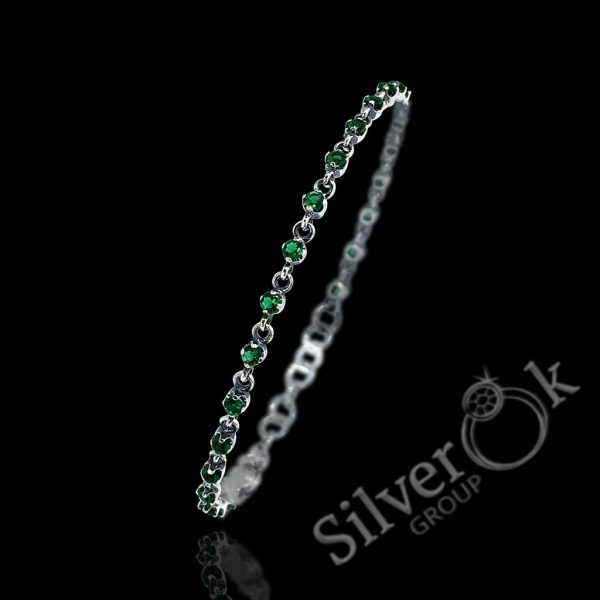 Браслет регульованої довжини з фіанітами 52007 - Зображення 6