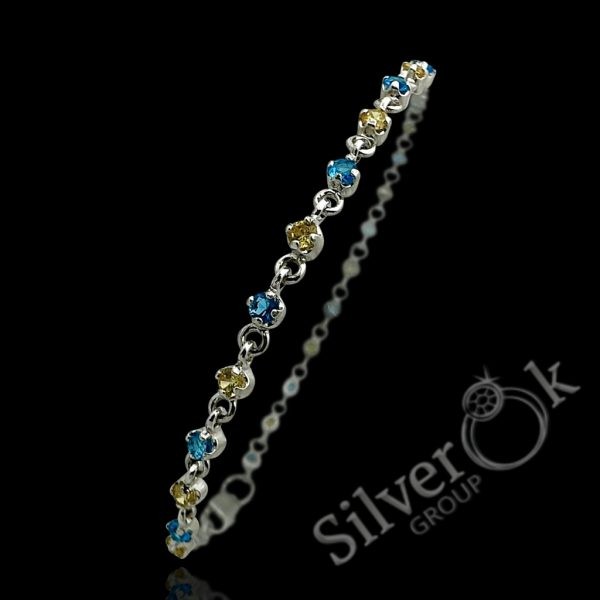 Браслет регульованої довжини з фіанітами 52007 - Зображення 5