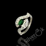 Каблучка з фіанітами 81069