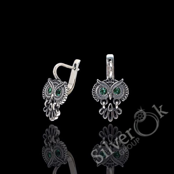 Сережки Сови 82070 - Зображення 1