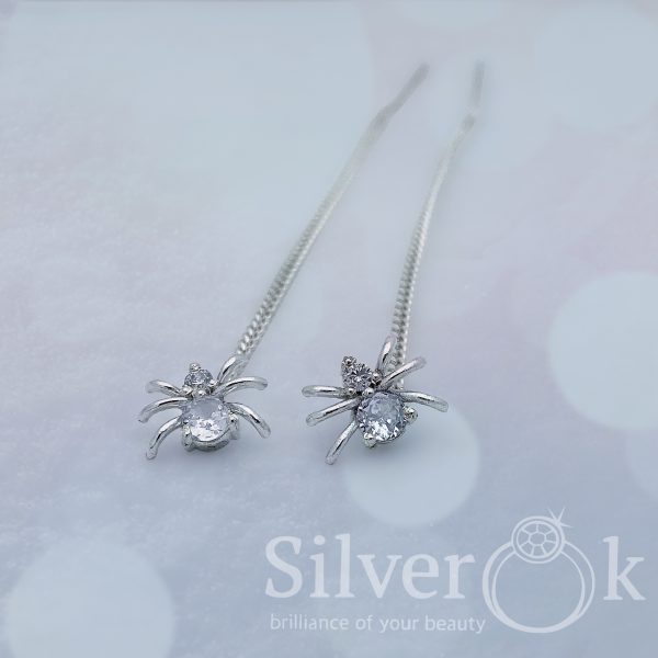 Сережки протяжки Павучки 23291/1 - Зображення 4