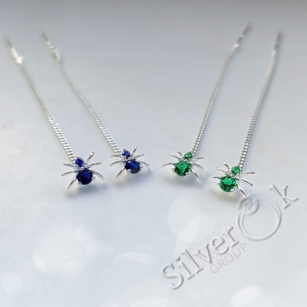 Сережки протяжки Павучки 23291/1 - Зображення 3