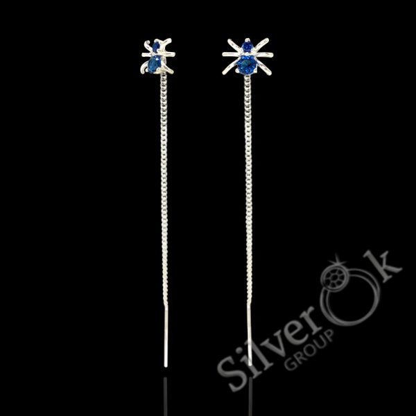 Сережки протяжки Павучки 23291/1 - Зображення 5