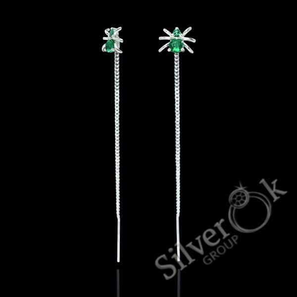 Сережки протяжки Павучки 23291/1 - Зображення 1