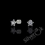 Сережки Зірочки з закруткою 24093/2