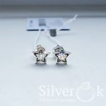 Сережки Зірочки з закруткою 24093/2 - Зображення 3