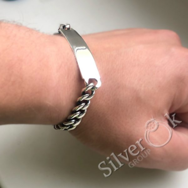 Браслет з гладкою пластиною 61003/11(П) - Зображення 2