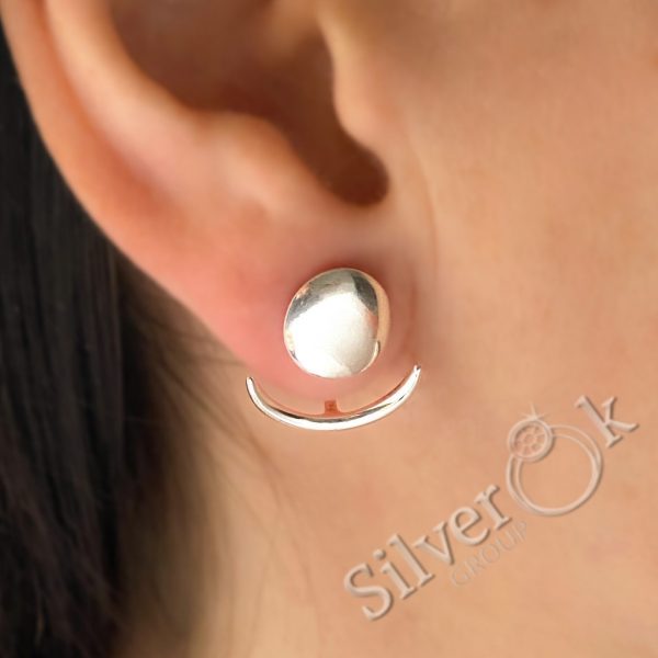 Сережки в стилі мінімалізм 82098 - Зображення 2