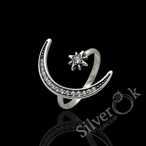 Каблучка Зірка та Місяць 81097 - Зображення 1