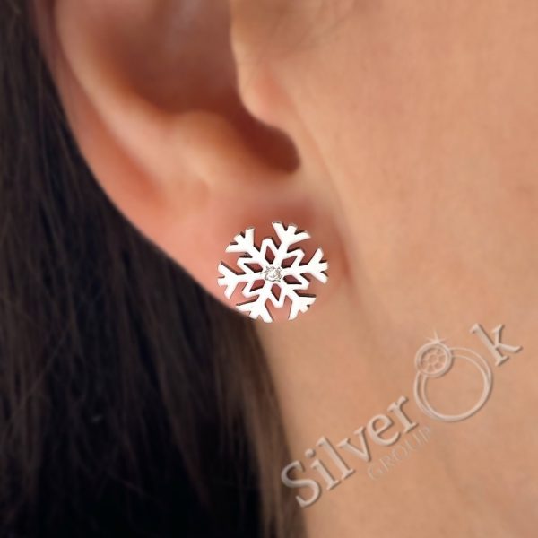 Сережки Сніжинки 23275 - Зображення 2