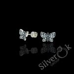 Сережки Метелики з закрутками 24040/1