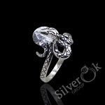 Каблучка Змія з фіанітом 12103