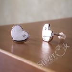 Сережки Сердечка з фіанітами 24089/99 - Зображення 4