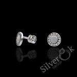 Круглі сережки з фіанітами 82086