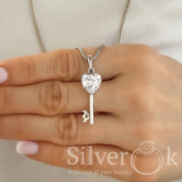 Підвіска Ключик з серцем 34087 - Зображення 2
