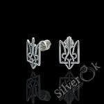 Сережки Тризуби на закрутках 23268/1