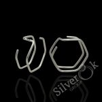 Сережки Шестикутник 4973 (Родовані)