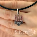 Підвіска Тризуб з фіанітами 32094/4ч - Зображення 2