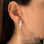 Прямокутні сережки 4951 (Родовані) - Зображення 2