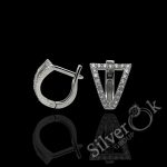Сережки з фіанітами 4966 (Родовані)