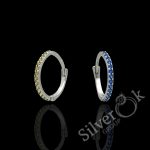 Маленькі сережки конго з фіанітами 23099 - Зображення 7